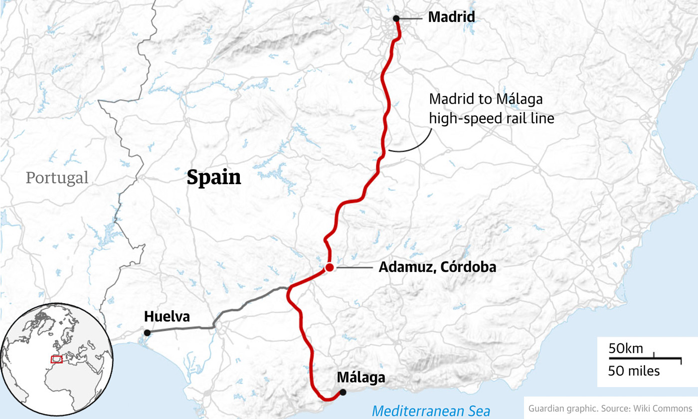 Map of Spain's rail network
